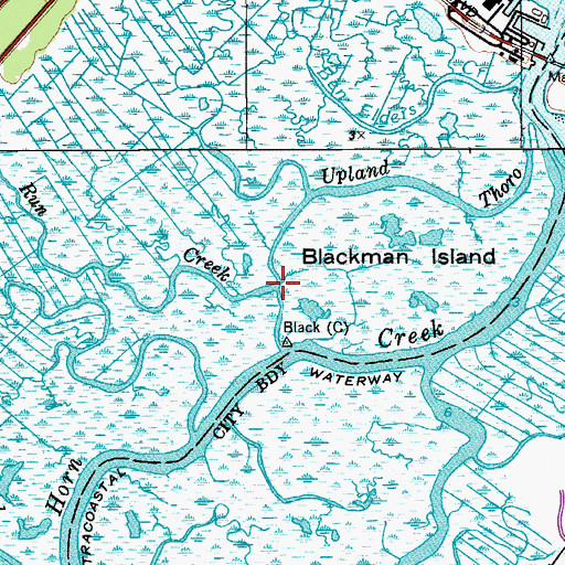 Topographic Map of Run Creek, NJ