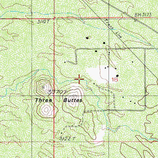 Topographic Map of North Well, AZ