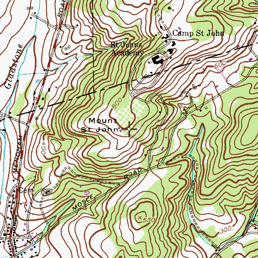 Topographic Map of Mount Saint John, NJ