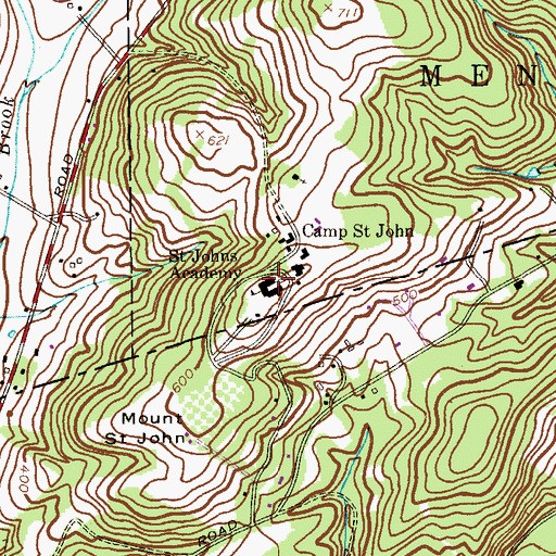 Topographic Map of Saint Johns Academy, NJ