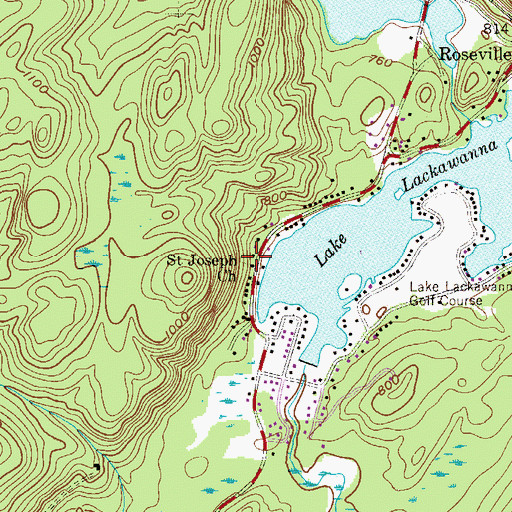 Topographic Map of Saint Joseph Church, NJ