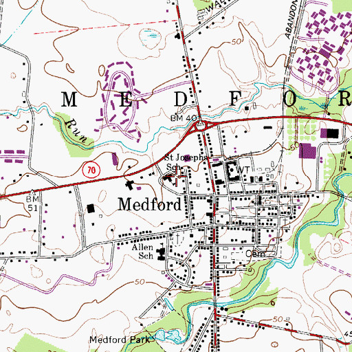 Topographic Map of Saint Josephs School, NJ