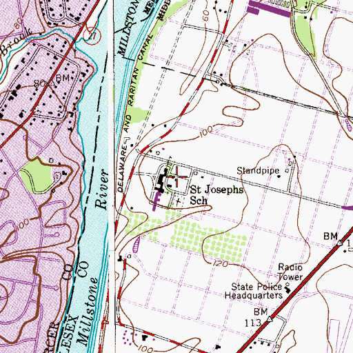 Topographic Map of Saint Joseph's Preparatory Seminary, NJ