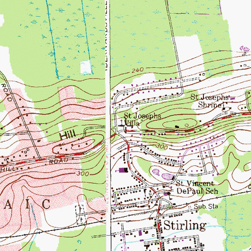 Topographic Map of Saint Josephs Villa, NJ