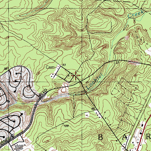 Topographic Map of Saint Lukes Church, NJ