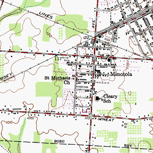 Topographic Map of Saint Michaels Church, NJ