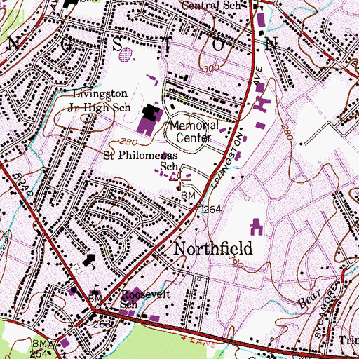 Topographic Map of Aquinas Academy School, NJ