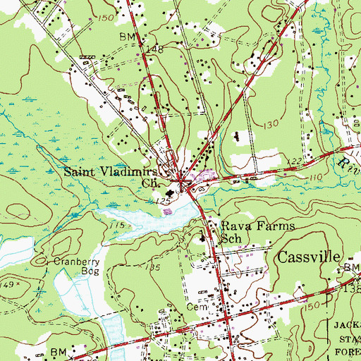 Topographic Map of Saint Vladimir Memorial Church, NJ