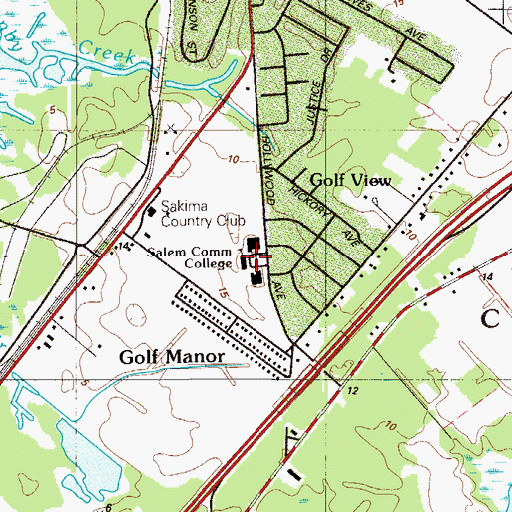 Topographic Map of Salem Country Technical School, NJ