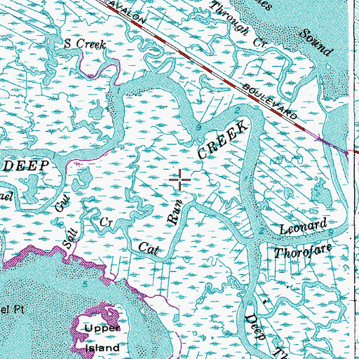 Topographic Map of Salt Creek, NJ