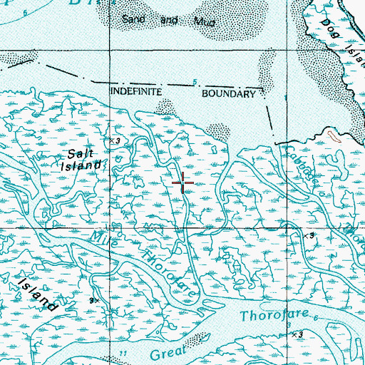 Topographic Map of Salt Island, NJ