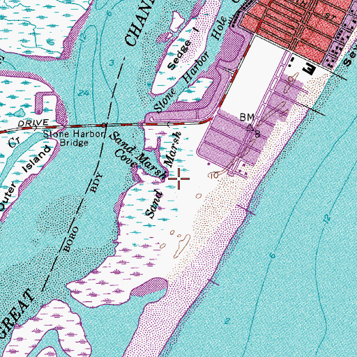 Topographic Map of Sand Marsh, NJ