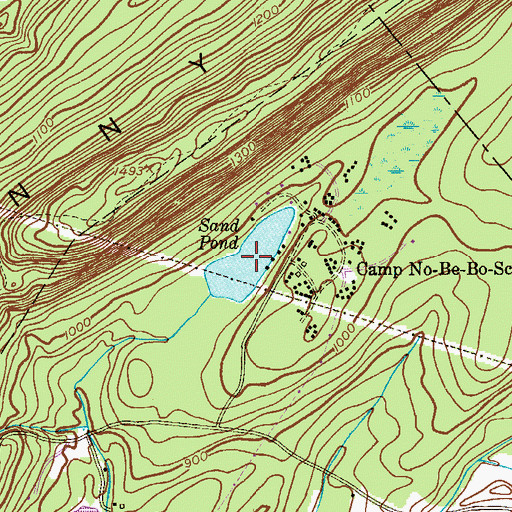 Topographic Map of Sand Pond, NJ