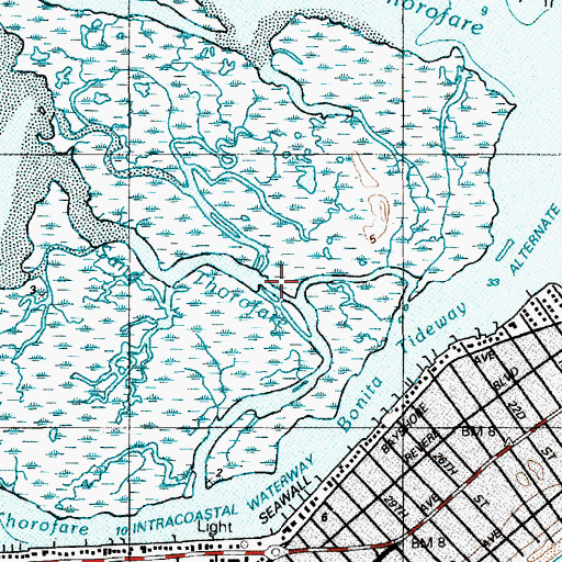 Topographic Map of Sand Thorofare, NJ
