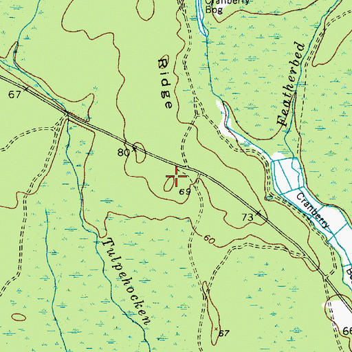 Topographic Map of Sandy Ridge, NJ