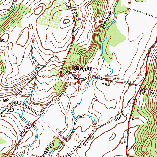 Topographic Map of Sarepta, NJ