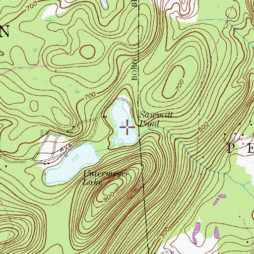 Topographic Map of Sawmill Pond, NJ