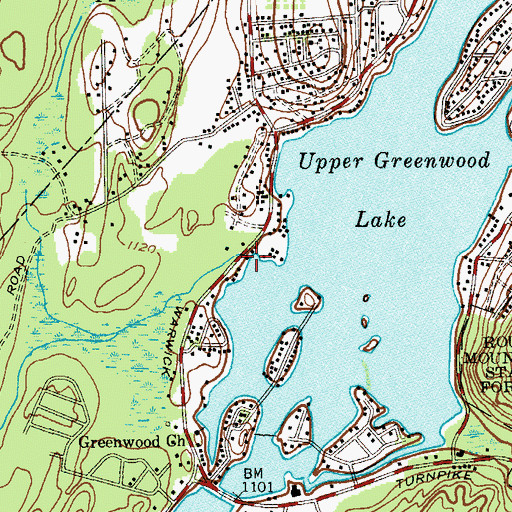 Topographic Map of Sawmill Pond Brook, NJ