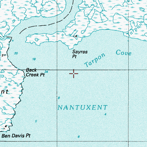 Topographic Map of Sayres Point, NJ