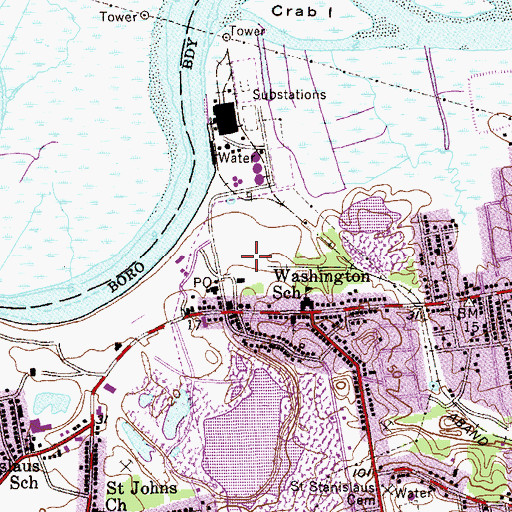Topographic Map of Sayreville Station, NJ