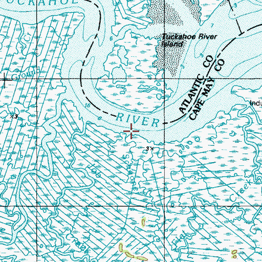 Topographic Map of Schooner Creek, NJ