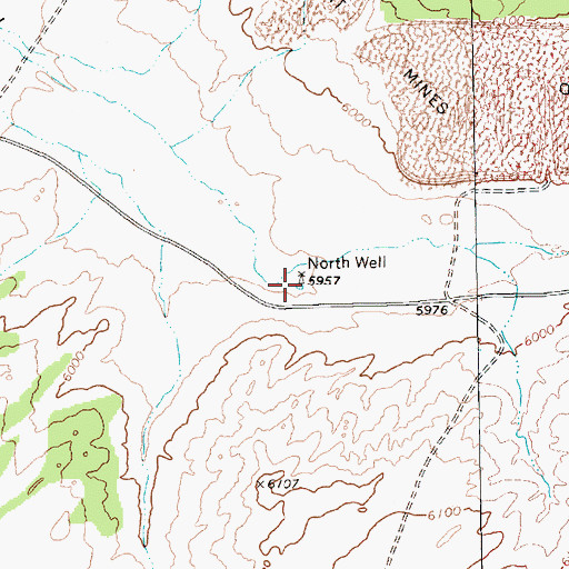 Topographic Map of North Well, AZ