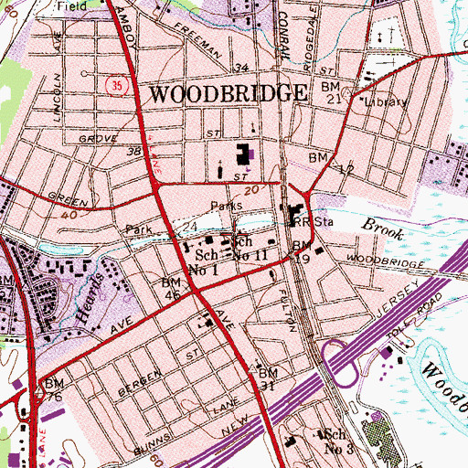 Topographic Map of Grade School Number 11 (historical), NJ