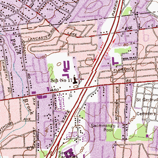 Topographic Map of School Number 17, NJ