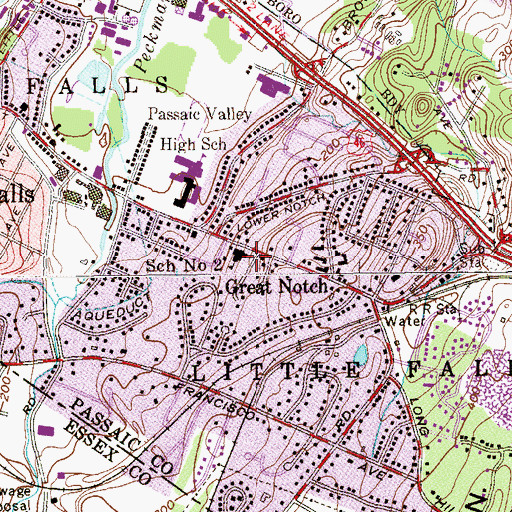 Topographic Map of Number 2 Elementary School, NJ