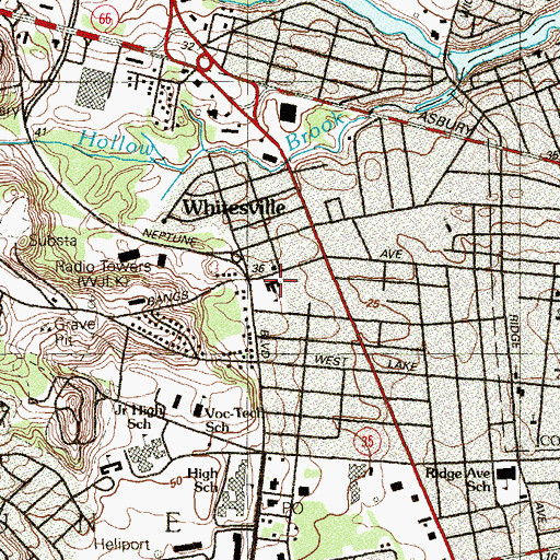 Topographic Map of School Number 3 (historical), NJ