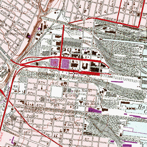 Topographic Map of Rafael de J Cordero Number 37 Elementary School, NJ