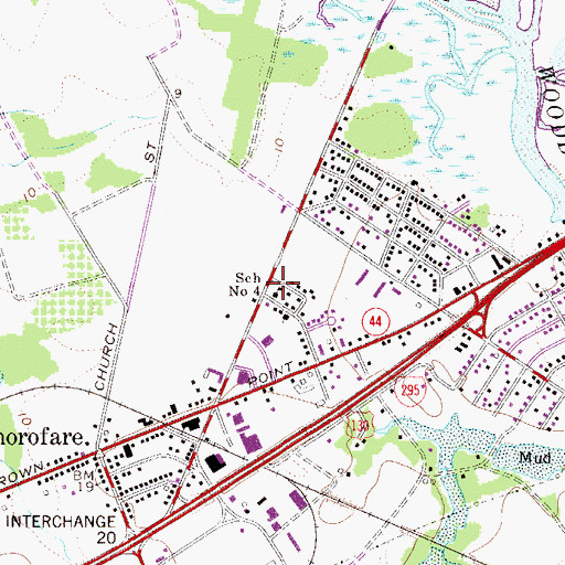 Topographic Map of School Number 4, NJ