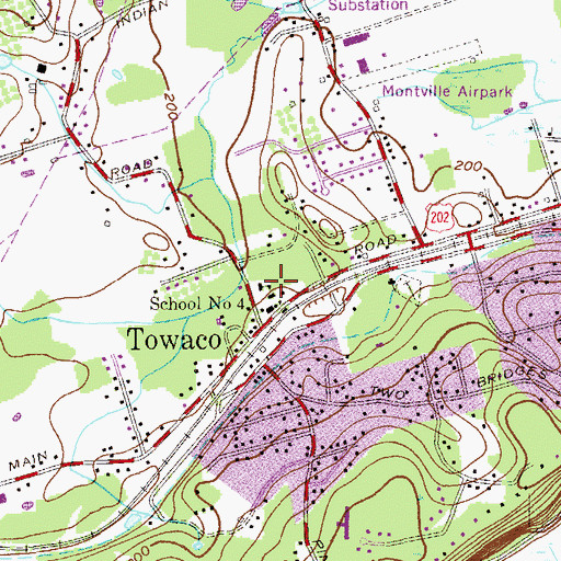 Topographic Map of School Number 4 (historical), NJ