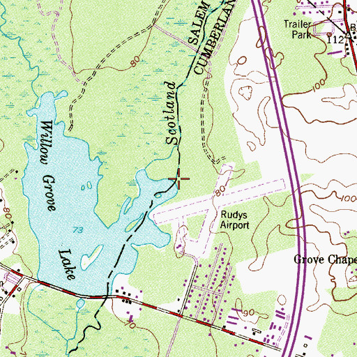 Topographic Map of Scotland Run, NJ