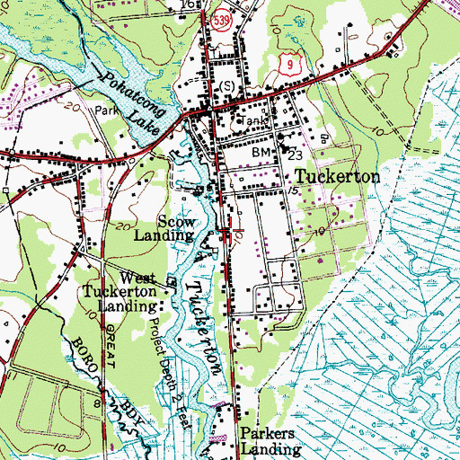 Topographic Map of Scow Landing, NJ