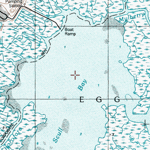 Topographic Map of Scull Bay, NJ
