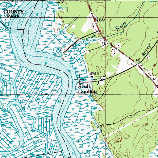 Topographic Map of Scull Landing, NJ