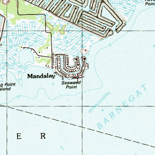 Topographic Map of Seaweed Point, NJ