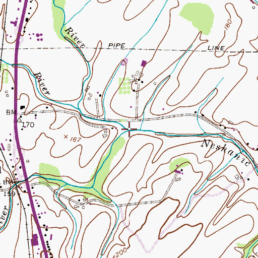 Topographic Map of Second Neshanic River, NJ