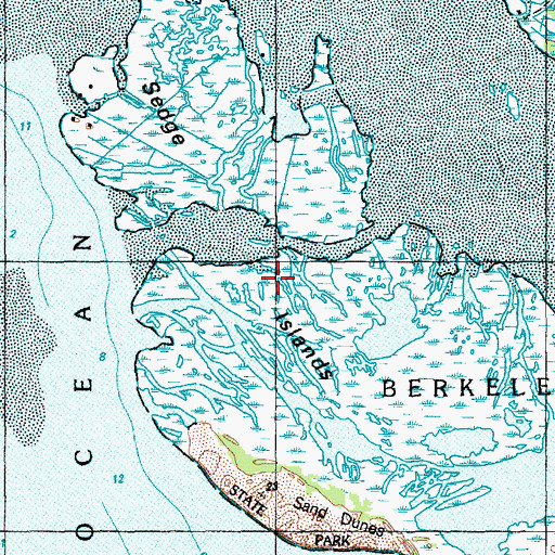 Topographic Map of Sedge Islands, NJ