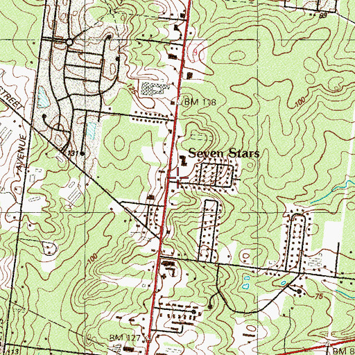 Topographic Map of Seven Stars, NJ