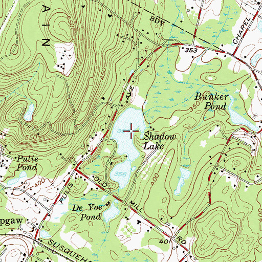 Topographic Map of Shadow Lake, NJ