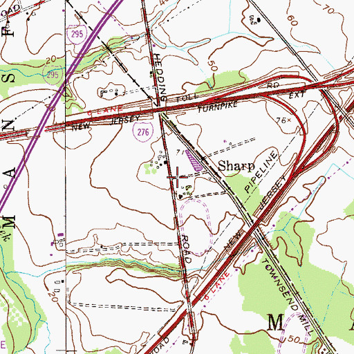 Topographic Map of Sharp, NJ