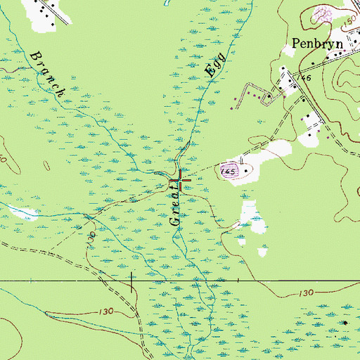 Topographic Map of Sharps Branch, NJ