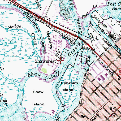 Topographic Map of Shawcrest, NJ