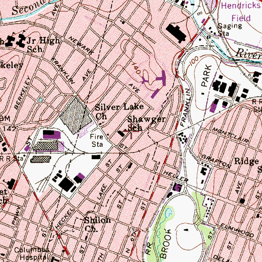 Topographic Map of Number 4 Elementary School, NJ