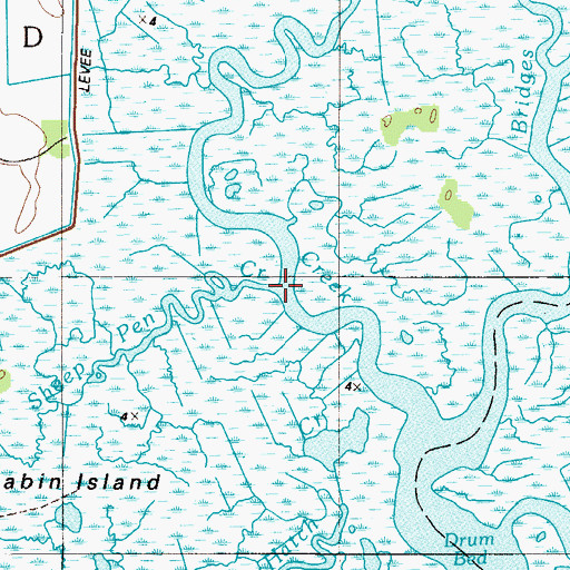 Topographic Map of Sheep Pen Creek, NJ