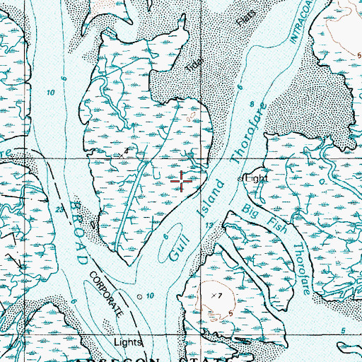 Topographic Map of Sheepshank Thorofare, NJ