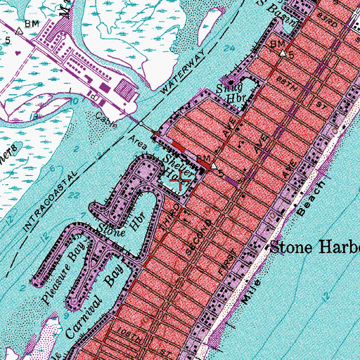 Topographic Map of Shelter Haven, NJ
