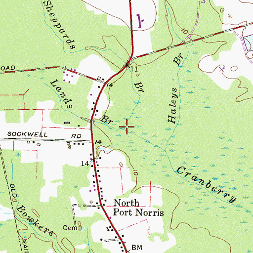 Topographic Map of Sheppards Branch, NJ